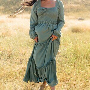 Baltic Born Britta Maxi Dress | Dark Sage Size 3XL